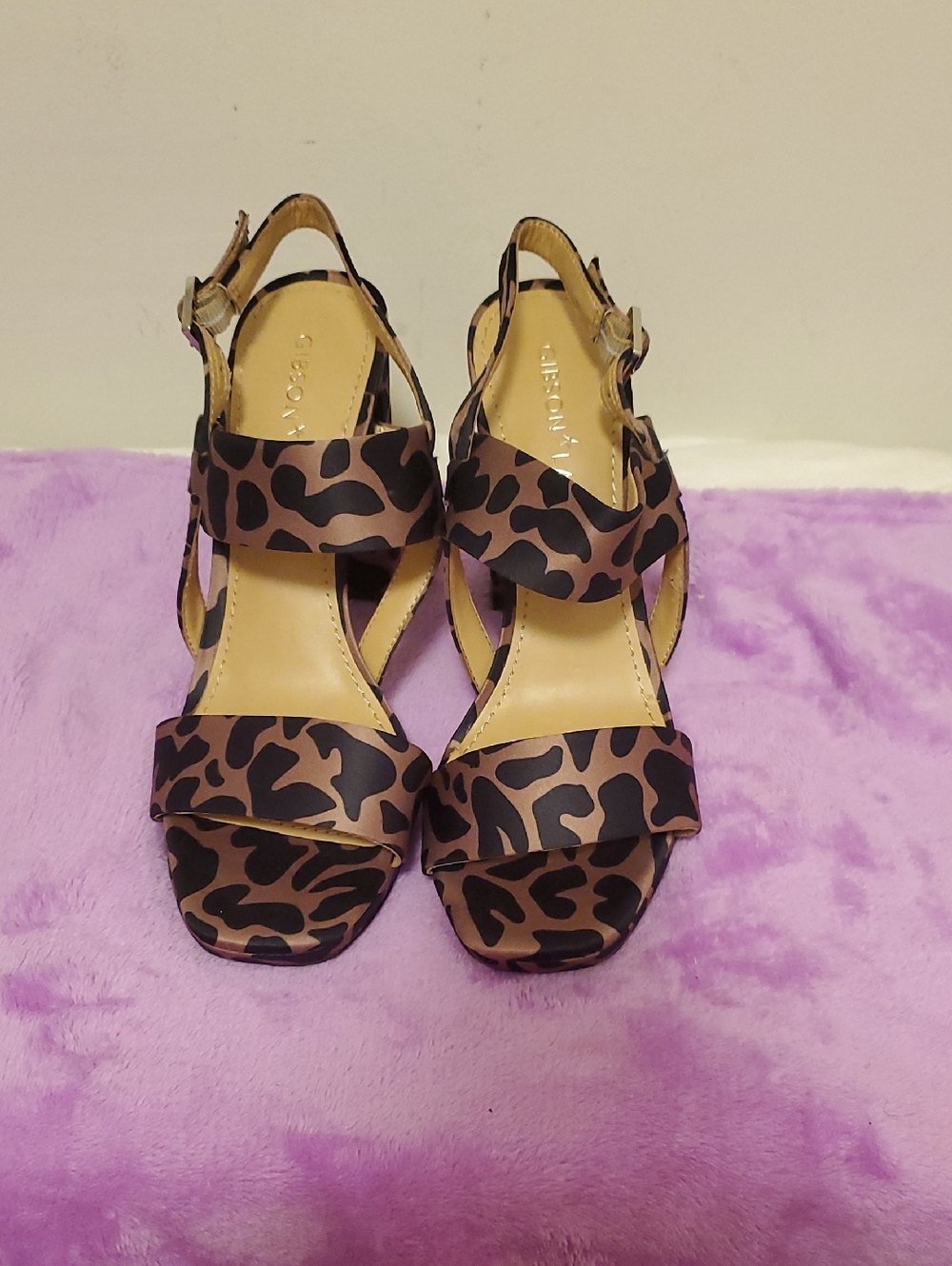 Leopard Print Slingback Sandals - Women, Size 7,5